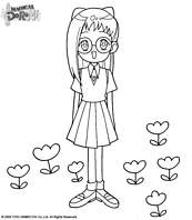 coloriage magical doremi emilie et les fleurs